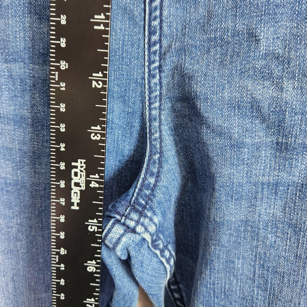Candace Cameron Bure Jeans Womens 30W Blue Raw Hem Embroidered Pockets A593157 - Picture 9 of 11